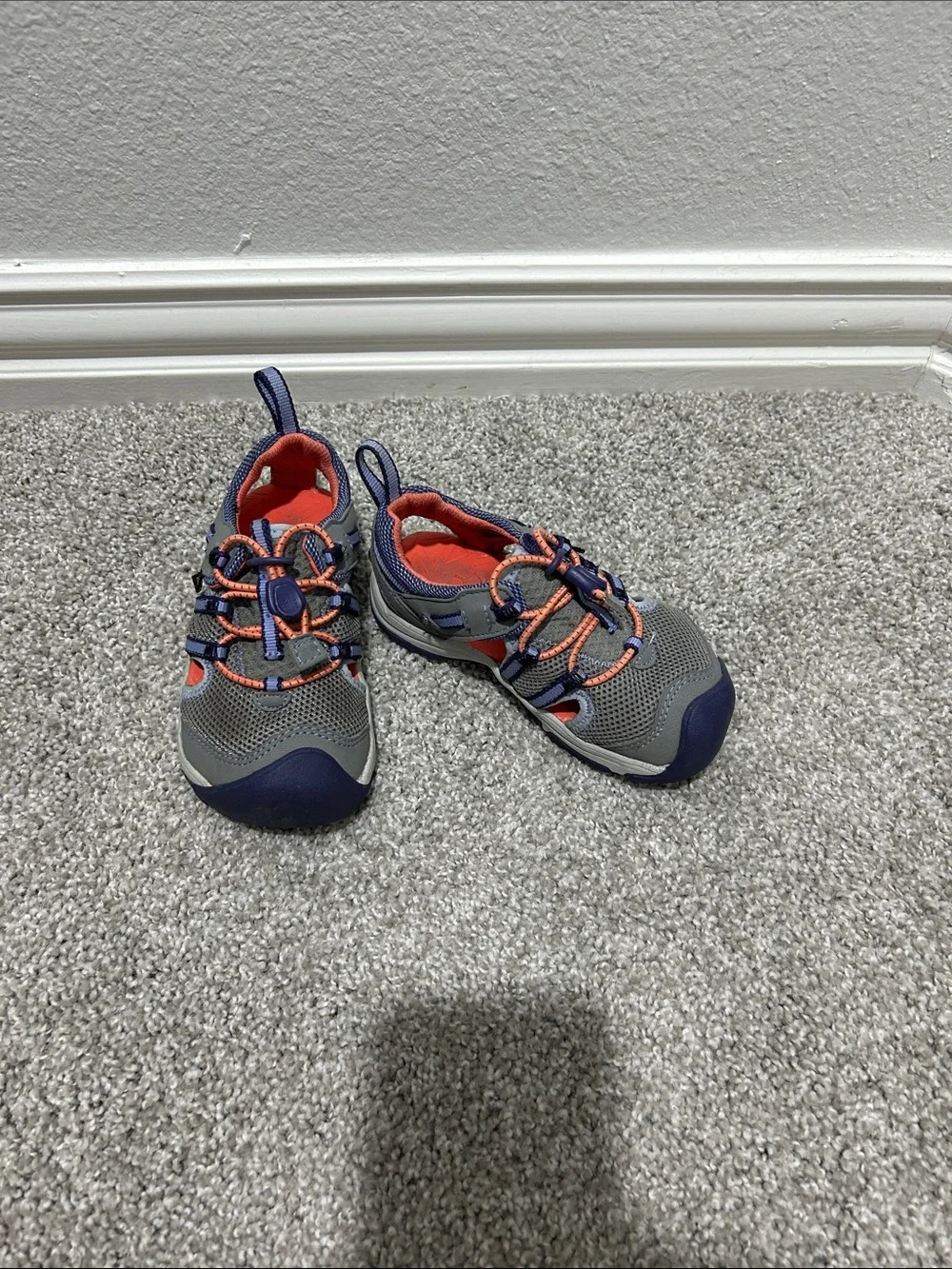 Teva Kids Grey and Purple closed toe sandals - 8C